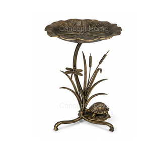 Adorno de Jardín Metálico Antiguo con Tortuga, Libélula y Cañas, Decoración Exterior Independiente, Tema Natural, Estilo Tradicional - Product Image 1