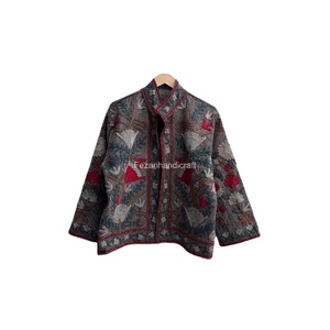 Wholesale 100% Cotton Suzani Jacket Hand <b>Stitch</b> Short Unisex Jacket <b>Coat</b> Uzbek Embroidery Jacket - Product Image 1