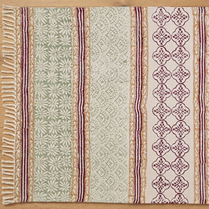 Alfombra de Algodón Floral Hecha a Mano, Estilo Bohemio, Antideslizante, Ecológica, Apta para Mascotas, para Dormitorio, Sala de Estar, Comedor, Suave - Product Image 1