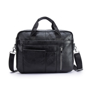 Maletín de Cuero Genuino para Hombre, Bolso Bandolera, Bolso de Mano, para Viajes, Negocios, Oficina, de Gran Capacidad - Product Image 3