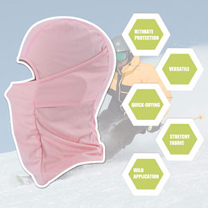 Balaclava unisexe rose, couvre-visage intégral, respirant, imperméable, polyester/coton, pour le ski en plein air, pour adultes, 56-58 cm - Product Image 3