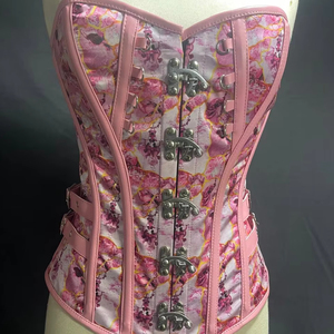 คอร์เซ็ตของผู้หญิงวินเทจชุดกระชับสัดส่วนเซ็กซี่แบบโอเวอร์บัสท์คอร์เซ็ทหนังระบายอากาศทันสมัยสำหรับขนาดใหญ่พิเศษ - Product Image 1