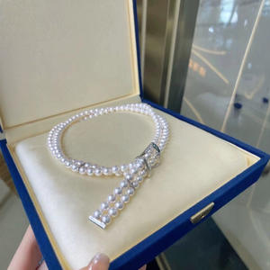 สร้อยคอไข่มุกน้ำจืดธรรมชาติคุณภาพสูง ขนาด 4.5-5 มม. ทรงเกือบกลม คัดเกรดอย่างดี พร้อมตัวล็อคทอง K-Gold ของขวัญไข่มุก - Product Image 2