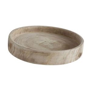 Round Wooden Serving Tray Organizer Rustic Serving Platter for <b>Kitchen</b> Counter Coffee Table Home <b>Decor</b> - Product Image 5