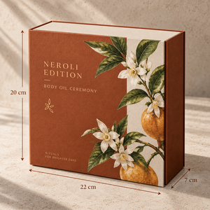 Caja de Embalaje Magnética Estilo Libro para Aceite Corporal NEROLI Personalizado - Product Image 5