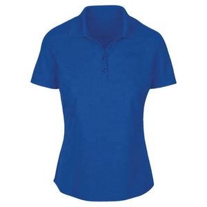 Polo de Manga Corta Gris para Mujer, Color Sólido, Tejido de Punto, Estilo Casual, Largo Regular - Product Image 5