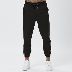 Chándal informal de color negro para hombre, de largo completo, con bolsillos laterales, cierre de cremallera, cuello alto, para otoño - Product Image 5