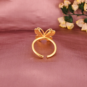 Anillo Ajustable de Latón Chapado en Oro con Diseño de Mariposa, para Mujer, Joyería de Moda para Boda y Compromiso, Lote de 25 al por Mayor - Product Image 3