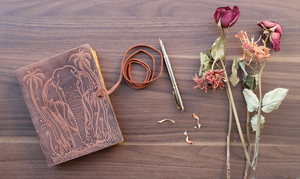 High Quality Brown Hardcover Leather Notebook <b>Custom</b> <b>Diary</b> Stationery For Sublimation Brown Leather Journal - Product Image 6