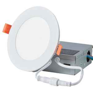 Confezione da 12 Faretti LED Ultra-Sottili Senza Cornice da 4 Pollici, Luce da Incasso a Soffitto 5CCT 2700K/3000K/3500K/4000K - Product Image 1