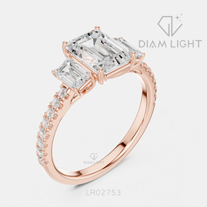 Bague de fiançailles en diamant de laboratoire certifié IGI 1,75 carat, or blanc 14 carats, taille émeraude, clarté VS+, couleur F+, pour mariage ou anniversaire - Product Image 4