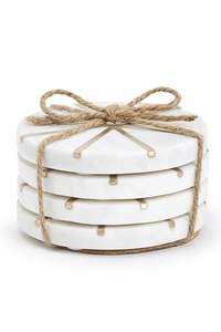 Sous-verres en marbre, forme hexagonale, lot de 4, en noyer, style luxueux fait main, de haute qualité, sous-verres décoratifs pour la maison - Product Image 6