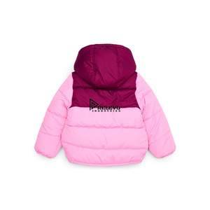 Blouson matelassé à capuche unisexe coupe régulière, coupe-vent, décontracté, avec fermeture éclair, color block, revêtement couleur personnalisé de haute qualité - Product Image 2