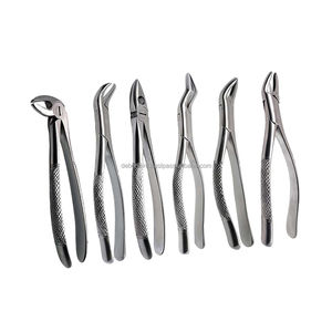 Kit d'extraction dentaire manuel réutilisable avec pinces en acier inoxydable, fraises en carbure, poignée ergonomique, outils de chirurgie buccale Debairii - Product Image 1