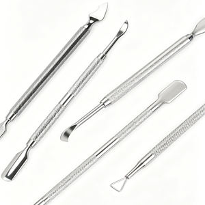 Double Head Nail Cuticle Pusher Nail Surface Sand Stainless Steel Nail Cuticle Pusher - Product Image 4