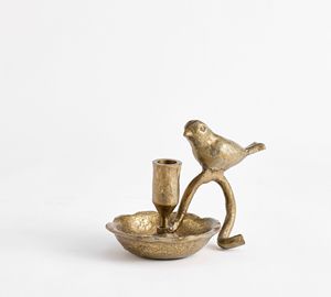 Porte-bougie en aluminium Golden Bird, résistant à l'eau et à la chaleur, décoratif pour la maison, accent lumineux de table - Product Image 4