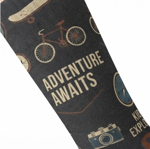 <b>Men</b> Crew <b>Socks</b> Printed Cotton Polyester Athletic <b>Sock</b> Wholesale <b>Men</b> Knitted Running Fitness Wear Spring Wear <b>Socks</b> <b>Men's</b> - Product Image 5