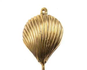 Porte-manteau mural décoratif en métal Golden Shell, style classique, lot de 2, pour salle de bain - Product Image 2