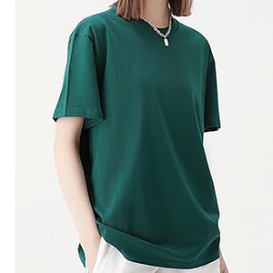 Camiseta Oversize de Verano Verde Bosque en Jersey Liso |   Camiseta Urbana de Algodón Premium |   Camiseta Minimalista Unisex - Product Image 3