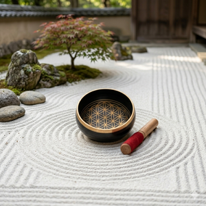 Cuenco Tibetano para Meditación - Cuenco de Sonido Metálico Forjado a Mano con Martillo y Cojín - Product Image 4