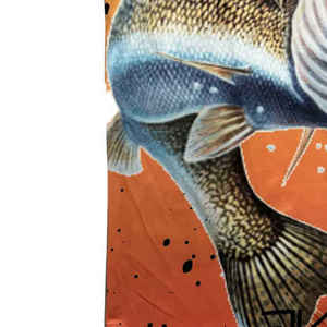 Camisa de Pesca de Manga Larga para Hombre, Diseño de Lubina con Estampado por Sublimación, Protección UPF 50 Anti-UV, Color Naranja, Ropa para Actividades al Aire Libre - Product Image 5
