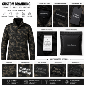 OEM ODM Custom <b>Mens</b> Camouflage Field <b>Jacket</b> Military Style Tactical Outdoor <b>Utility</b> Workwear <b>Jacket</b> Private Label Wholesale - Product Image 6