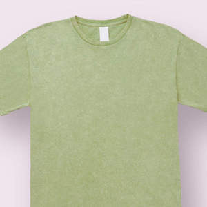 <b>Men</b>’s Green Acid Wash T <b>Shirt</b> Vintage Cotton Crew Neck Short Sleeve Blank Tee Cotton Short Sleeve Casual Streetwear Top - Product Image 4