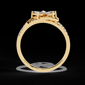 925 Sterling Silver Fashion <b>Couple</b> Rings For Women With Gold Diamond Engagement Handmade Romantic <b>Jewelry</b> - Product Image 2