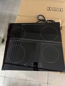 Table de cuisson électrique en verre noir, commande tactile, 4 brûleurs, surface de cuisson encastrable, 2000W x 4 - Product Image 3