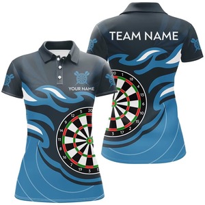 Custom Canada <b>Darts</b> Team Polo Shirt Black Sublimation Print Quick Dry Short Sleeve Sport Wear with Maple Leaf and <b>Dart</b> Design - Product Image 6