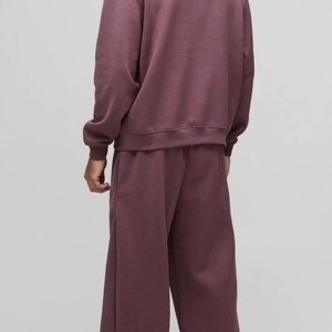 Customized 420 GSM 100% Cotton Baggy Fleece <b>Oversized</b> Hoodie <b>Jogger</b> Set Men's 2-Piece Sweatsuit Winter High Quality Tracksuits - Product Image 5