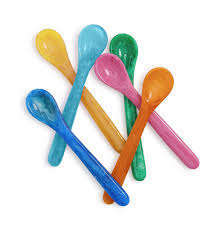 Ensemble de 6 cuillères à salade en résine légère avec un design tourbillonnant coloré, passe au lave-vaisselle, marque SOFIYA CRAFT - Product Image 5