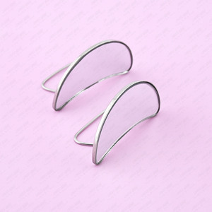 Miroir à cils demi-lune en acier inoxydable de qualité supérieure, léger et incurvé, outil de beauté pour le mappage des extensions de cils - Product Image 1