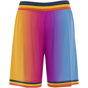 Shorts de basketball sur mesure 100% polyester, impression par sublimation dégradée, taille élastique, vêtements de sport pour hommes - Product Image 2