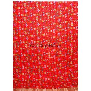 Manta Bohemia Reversible Bordada de Algodón Orgánico Ecológico Hecha a Mano, Estilo Kantha Vintage Indio, Venta al por Mayor - Product Image 6