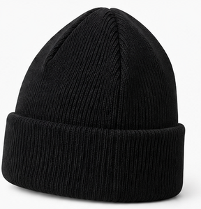 Gorros de punto de alta calidad con logotipo bordado personalizado, gorros de invierno con puño para hombres, mujeres y niños, gorros cálidos de punto acanalado. - Product Image 3