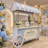 Chariot à bonbons personnalisé avec roues, chariot de présentation de desserts pour mariage, anniversaire, baby shower, décoration de fête, location pour événements