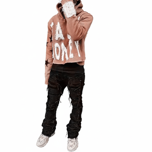 Sudadera con capucha para hombre, con cremallera, diseño de llamas, 100% algodón, estilo vintage lavado, con logotipo personalizado bordado, para primavera e invierno, en varios colores. - Product Image 6