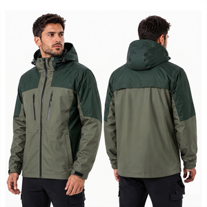 Nouvelle veste d'extérieur respirante et imperméable à la mode, 100% polyester, veste coupe-vent épaisse, randonnée en plein air - Product Image 2