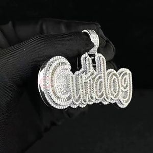 High Quality Customized 925 Sterling Silver Iced Hip Hop Luxury Moissanite Fine Jewelry Pendants & Charms Pendant - Product Image 1