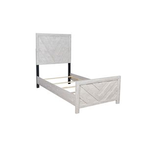 Letto Singolo in Stile Moderno con Struttura in Legno Grigio - Product Image 5