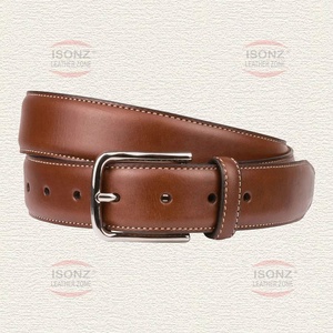 Cinturón de moda para hombre de cuero genuino de grano superior de lujo personalizado - Product Image 1