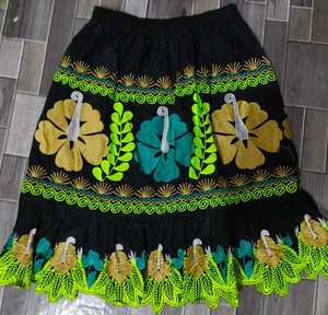 Nouveau design de broderie personnalisé, imprimé îles du Pacifique, style hawaïen, très vendu, pour femme, taille empire, couleur personnalisée, respirant - Product Image 2