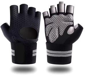 Workout <b>Gloves</b> with Wrist Wrap Support Fingerless <b>Weight</b> Lifting <b>Gloves</b> Anti Slip Padded Palm Gym <b>Training</b> & Powerlifting <b>Gloves</b> - Product Image 1