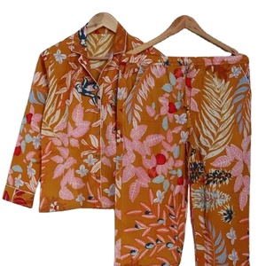 Pyjama imprimé singe imprimé Animal pur coton pyjama ensemble indien coton vêtements de nuit doux coton costume de nuit cadeau pour elle - Product Image 1