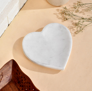 Plateau en marbre blanc de haute qualité, forme cœur, le plus vendu, pour la décoration de la maison, plateau de service pour bonbons et en-cas, au prix le plus bas - Product Image 1