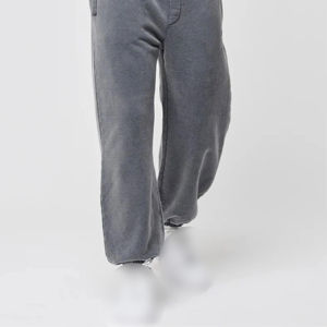 Pantalones de Hombre al por Mayor 100% Algodón Felpa Lavado Ácido Peso Medio Ecológicos Antiestáticos Transpirables Vintage con Cremallera Ajustados - Product Image 5