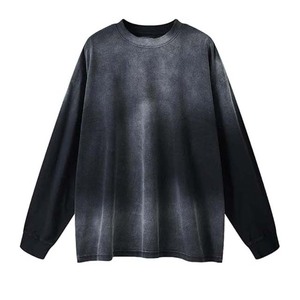 Sudadera Oversize de Cuello Redondo y Manga Larga, Teñida con Técnica Tie-Dye, de Algodón, Unisex, Tejida, para Otoño - Product Image 4