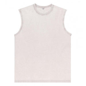 Camiseta sin mangas de alta calidad para hombre, estilo vintage, lavado ácido, 100% algodón, de secado rápido y transpirable, ideal para verano y fitness. - Product Image 1