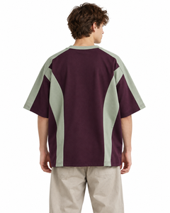 T-shirt Oversize Unisexe en Coton Bordeaux Sauge à Épaules Tombantes, Style Streetwear, Vêtement Personnalisé pour la Vente en Gros et Marque Privée - Product Image 5